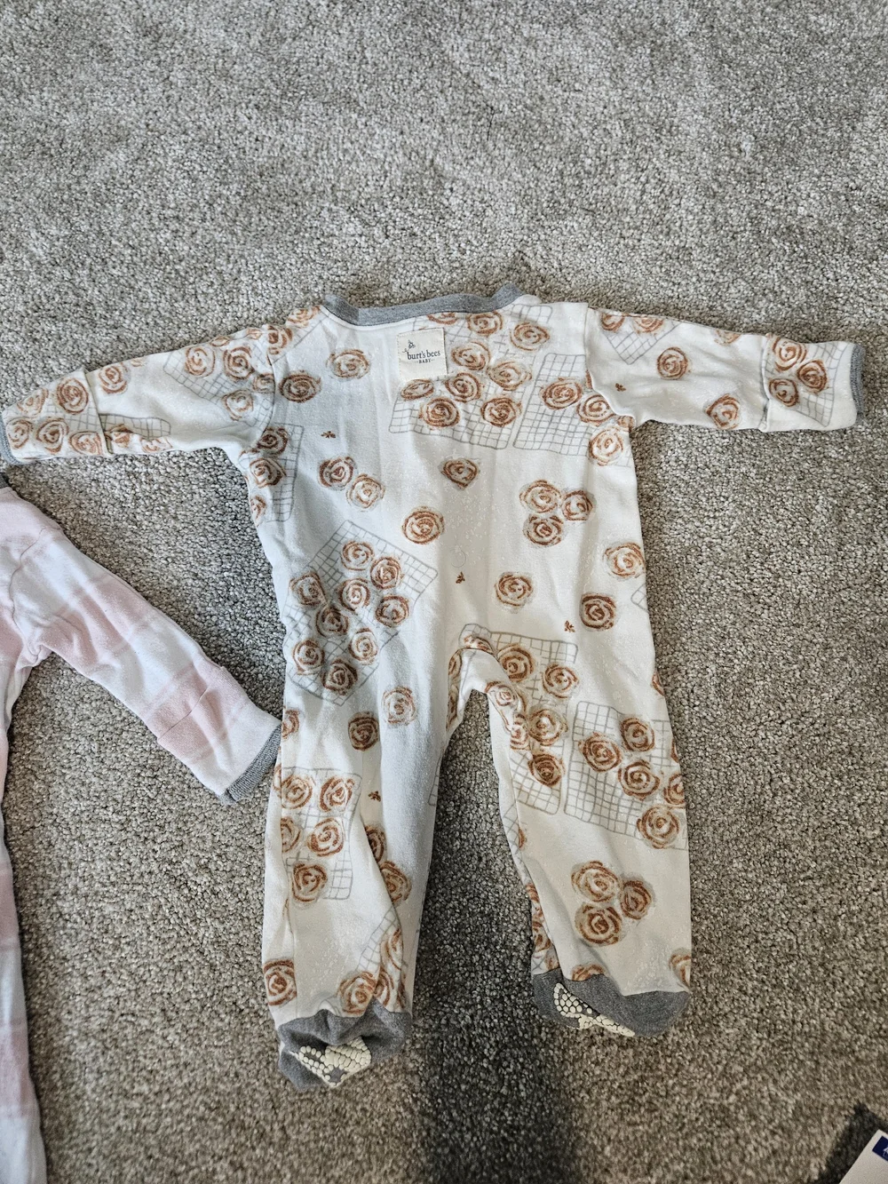 Soft Stripe & Floral Footed One-Piece Pajamas for Kids - Pink, Blue & Cream